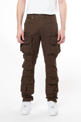 5 POCKET CARGO TWILL PANT BROWN image 0