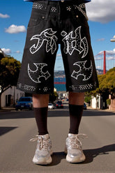 Faith Embellished Double Waist Jorts