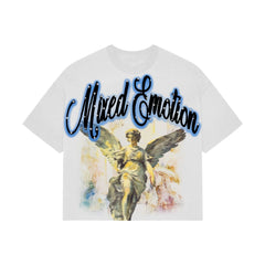 White 'Statue' Cropped Tee image 0