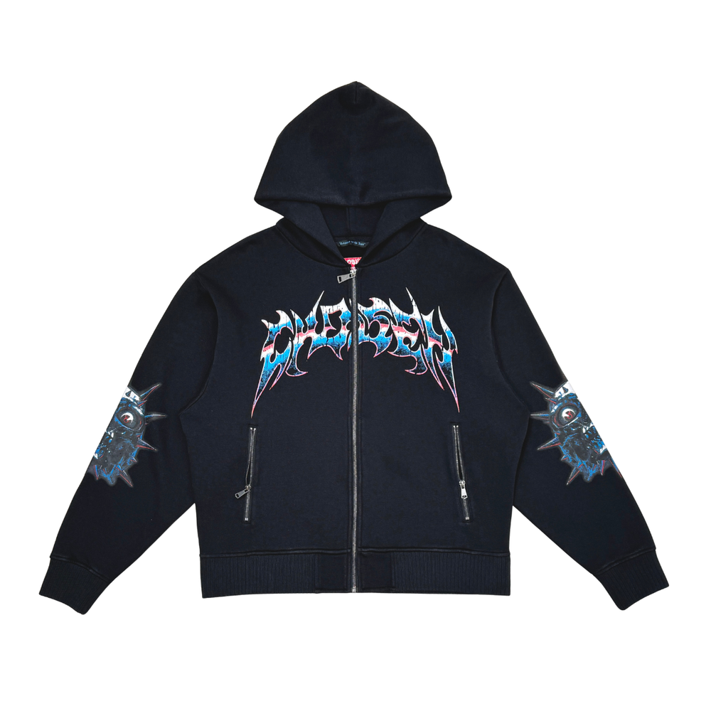 Oversized full zip hoodie Skull image 0