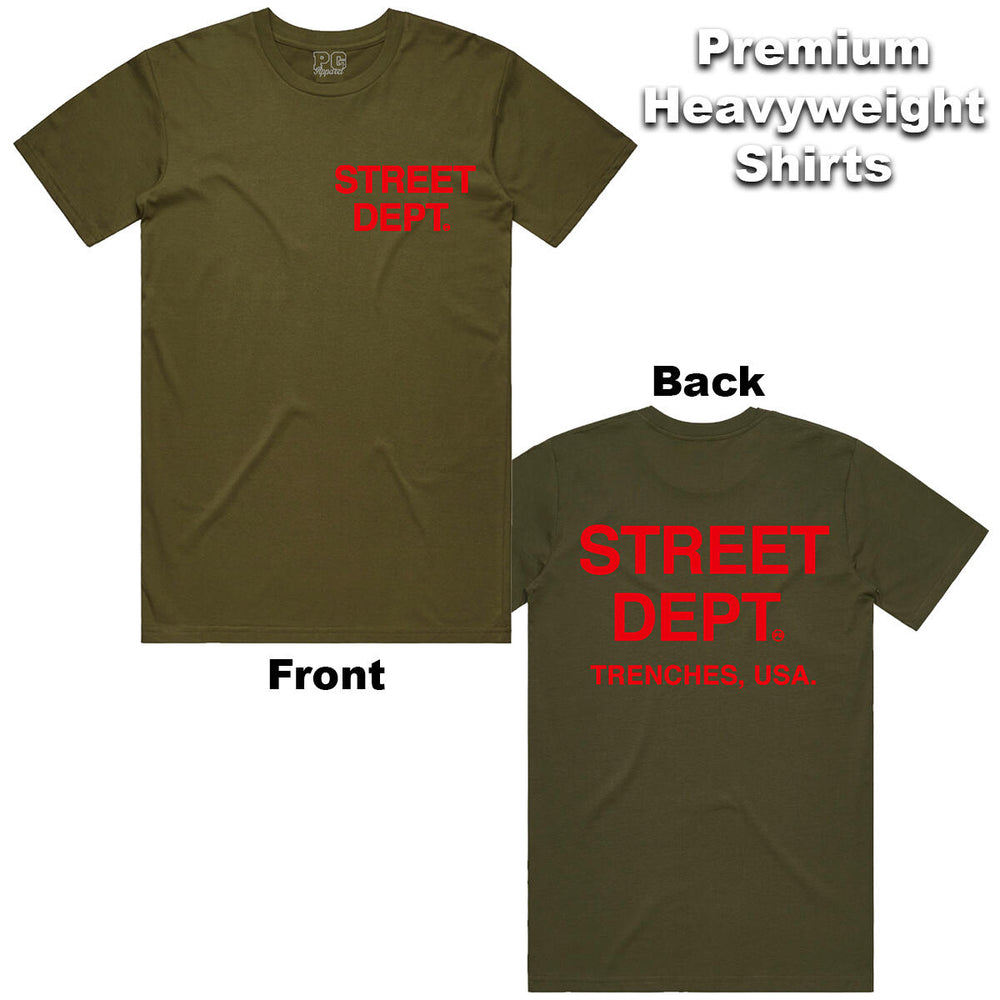 P.G. STREET DEPT (OLIVE AND RED) image 0