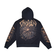 Oversized full zip hoodie Golden Spider image 1