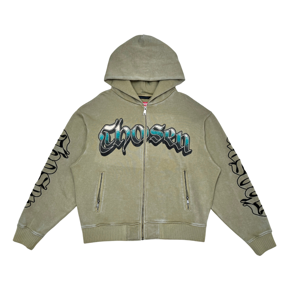 Oversized full zip hoodie Herb image 0