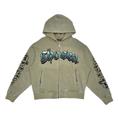 Oversized full zip hoodie Herb image 0