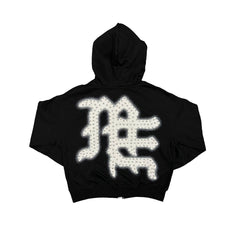 Black ‘End’ Rhinestone hoodie image 1
