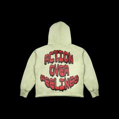 Motion studios hoodie cream and red image 1