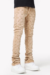 Guapi intage Khaki Embellished Denim image 1