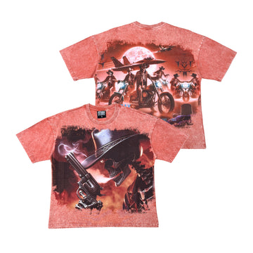 Smoking Cowboy Tee - Brick