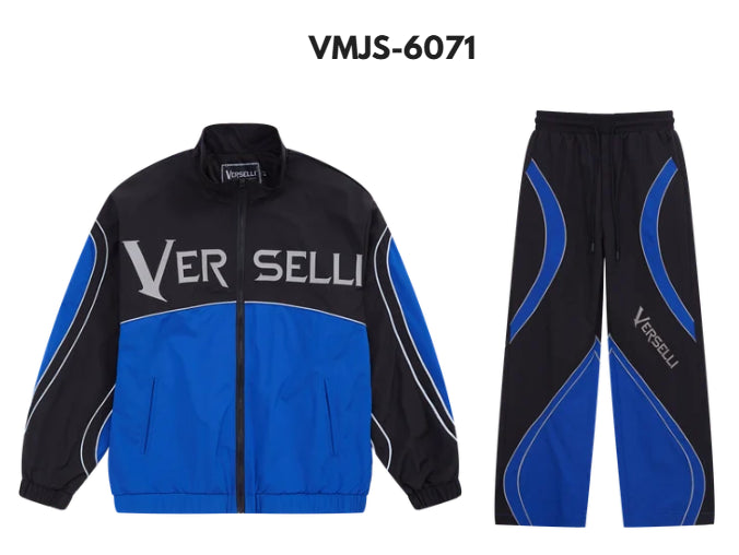 Verselli SINCE FOREVER Zip Up Jacket & Jogger - Black & Blue — product photo 1