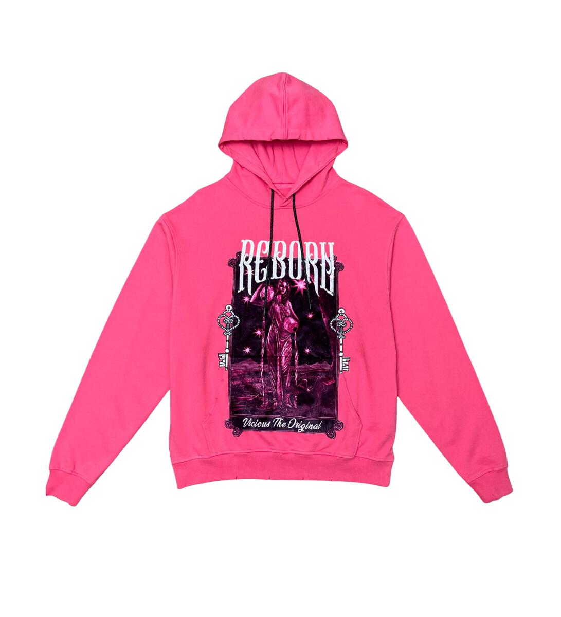 REBORN VINTAGE HOODIE (BERRY) image 0