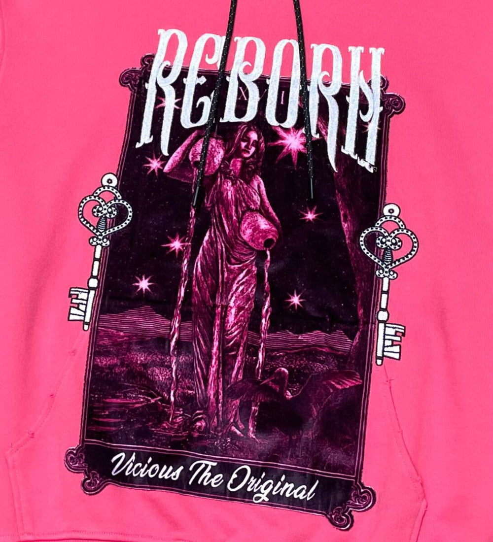 REBORN VINTAGE HOODIE (BERRY) image 1