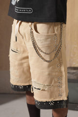 2Tone Embellished Jorts