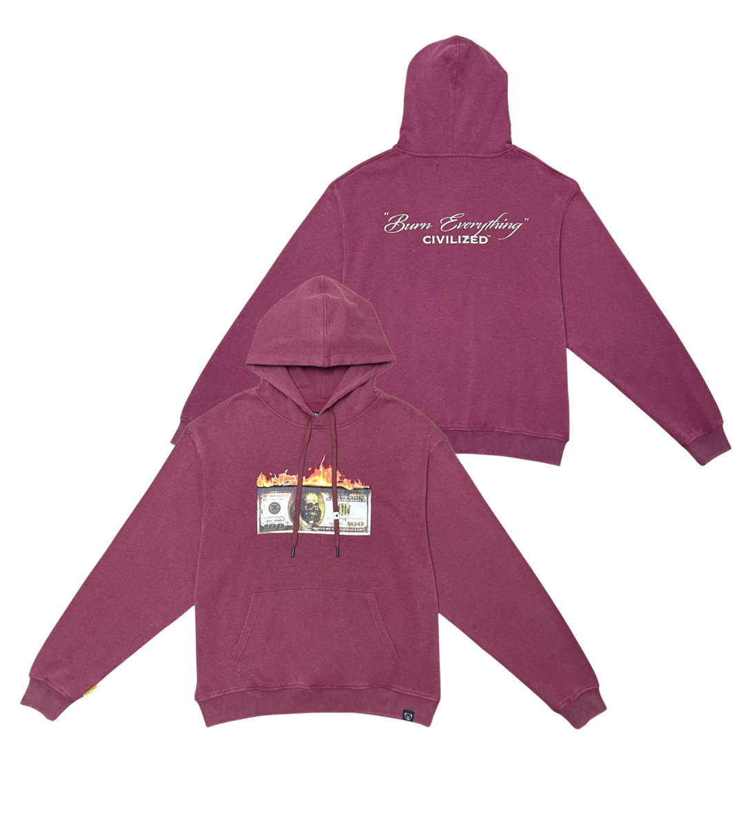 BURNING MONEY HOODIE image 2