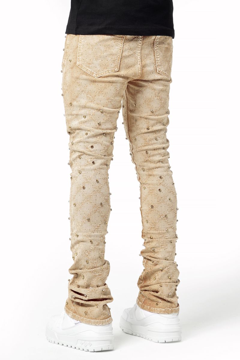 Guapi intage Khaki Embellished Denim image 3