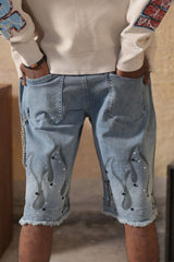 Dreams Embellished Double Waist Jorts