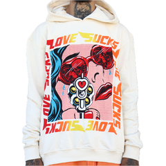 LOVE SUCKS COMIC HOODIE image 0