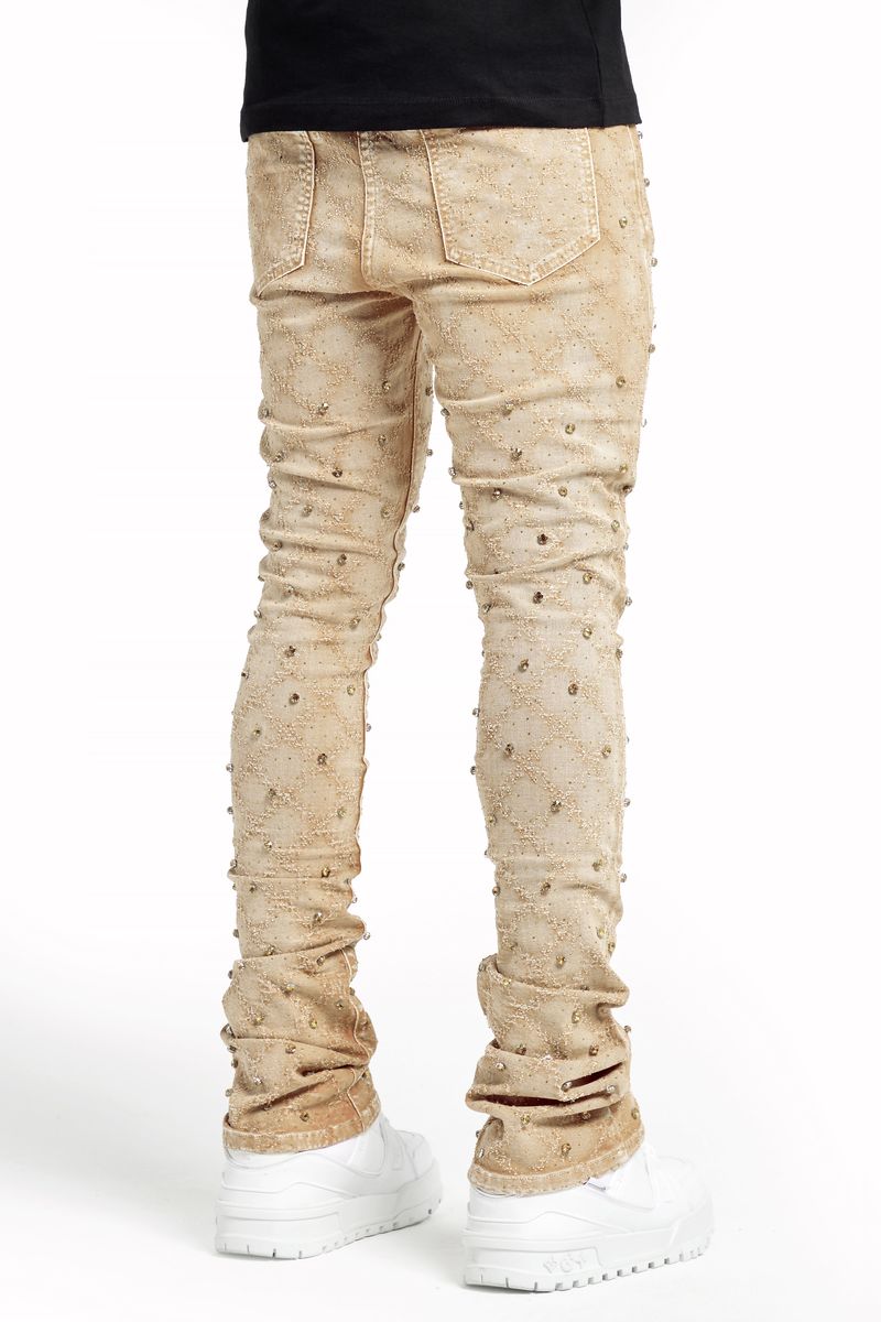 Guapi intage Khaki Embellished Denim image 4