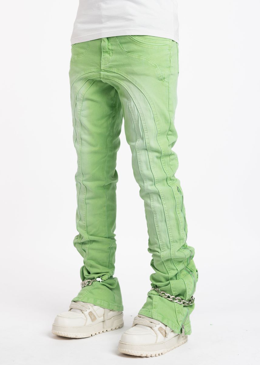 Guapi Slime Green Chain Denim image 1