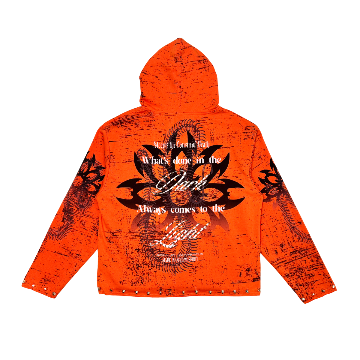 Diss the order zip up hoodie ORANGE image 1