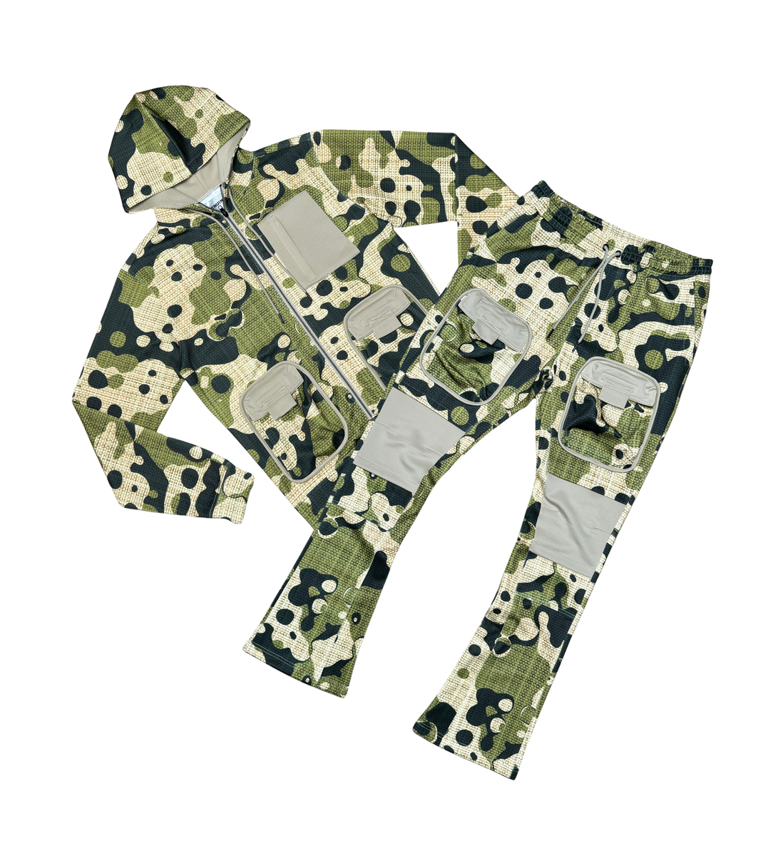 Camo Print Hoodie & Pant Set olive image 0
