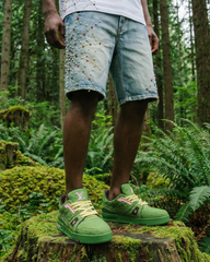 INDIGO WASH SPIDER STONES Jorts