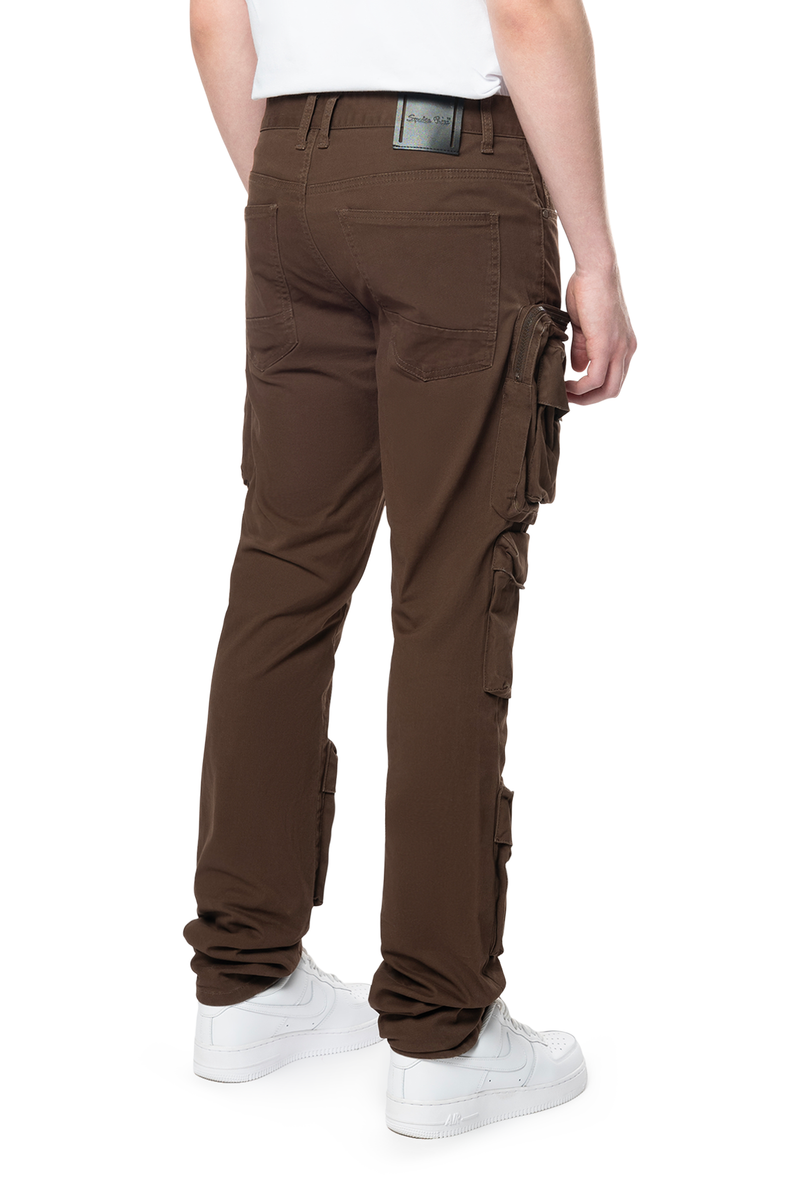 5 POCKET CARGO TWILL PANT BROWN image 1