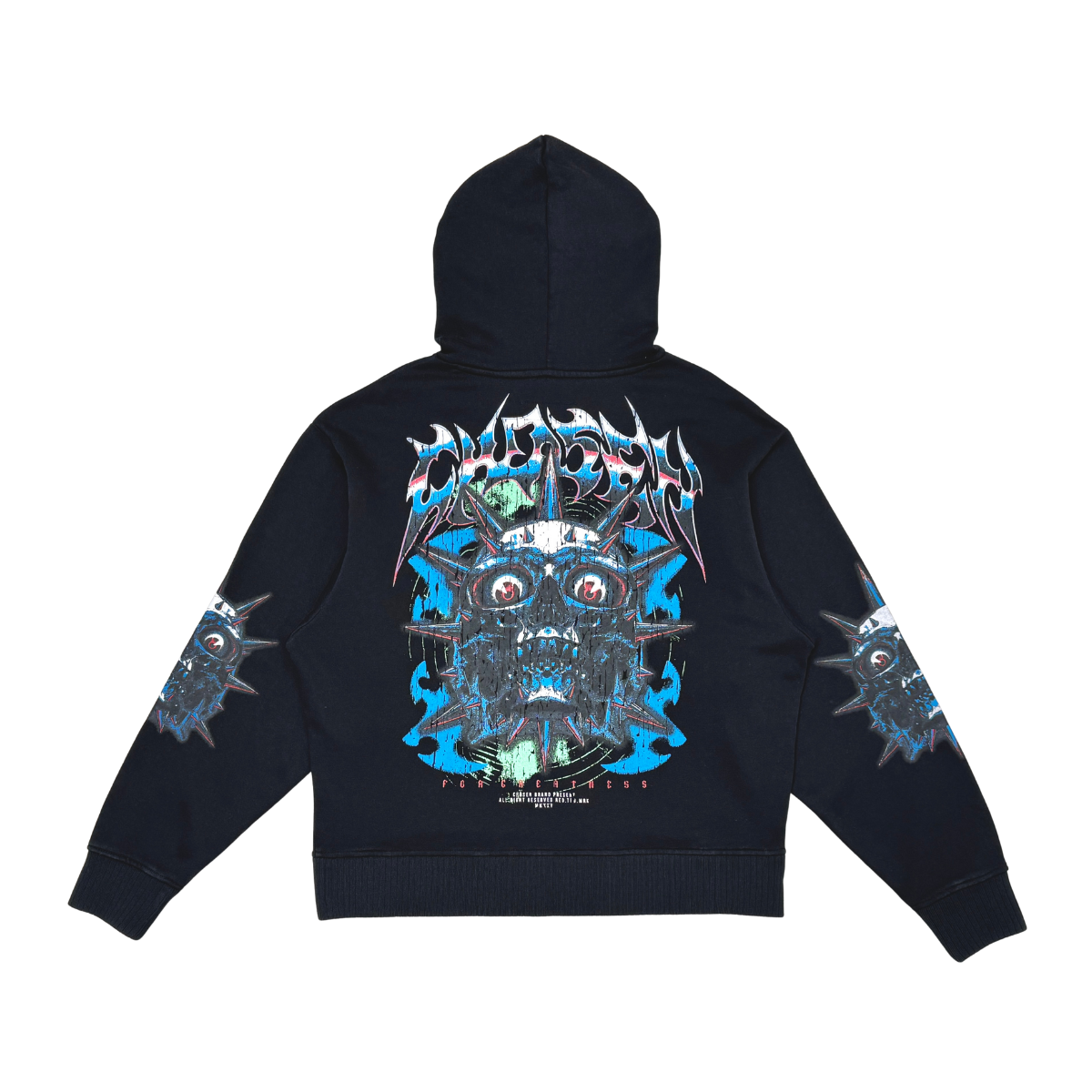 Oversized full zip hoodie Skull image 1