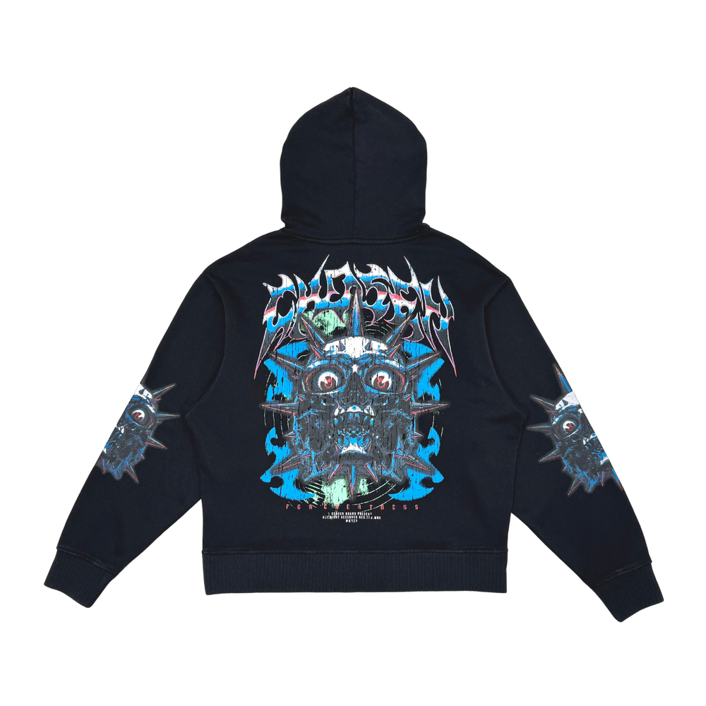 Oversized full zip hoodie Skull image 1