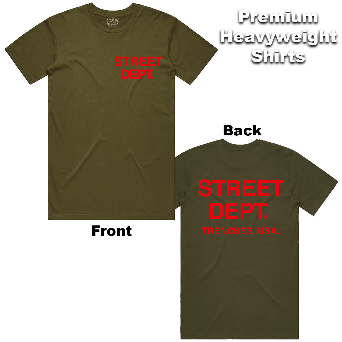 P.G. STREET DEPT (OLIVE AND RED) image 0