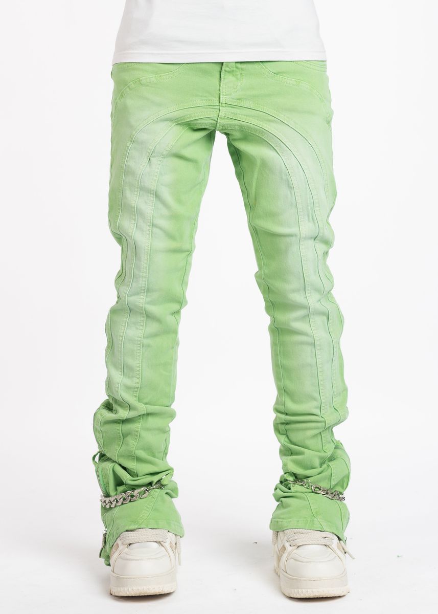 Guapi Slime Green Chain Denim image 0