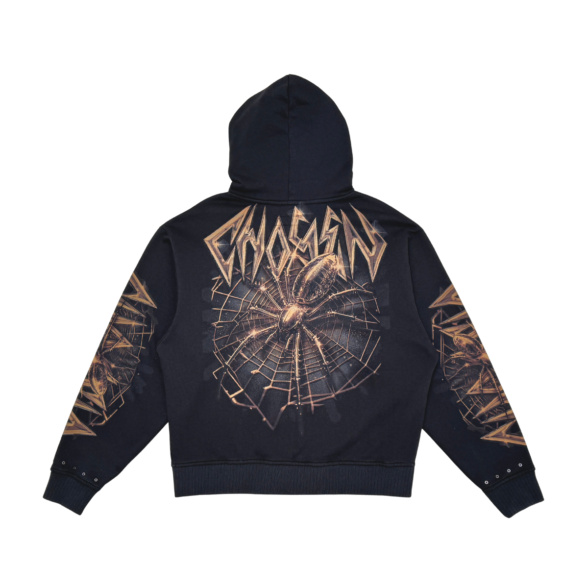 Oversized full zip hoodie Golden Spider image 1