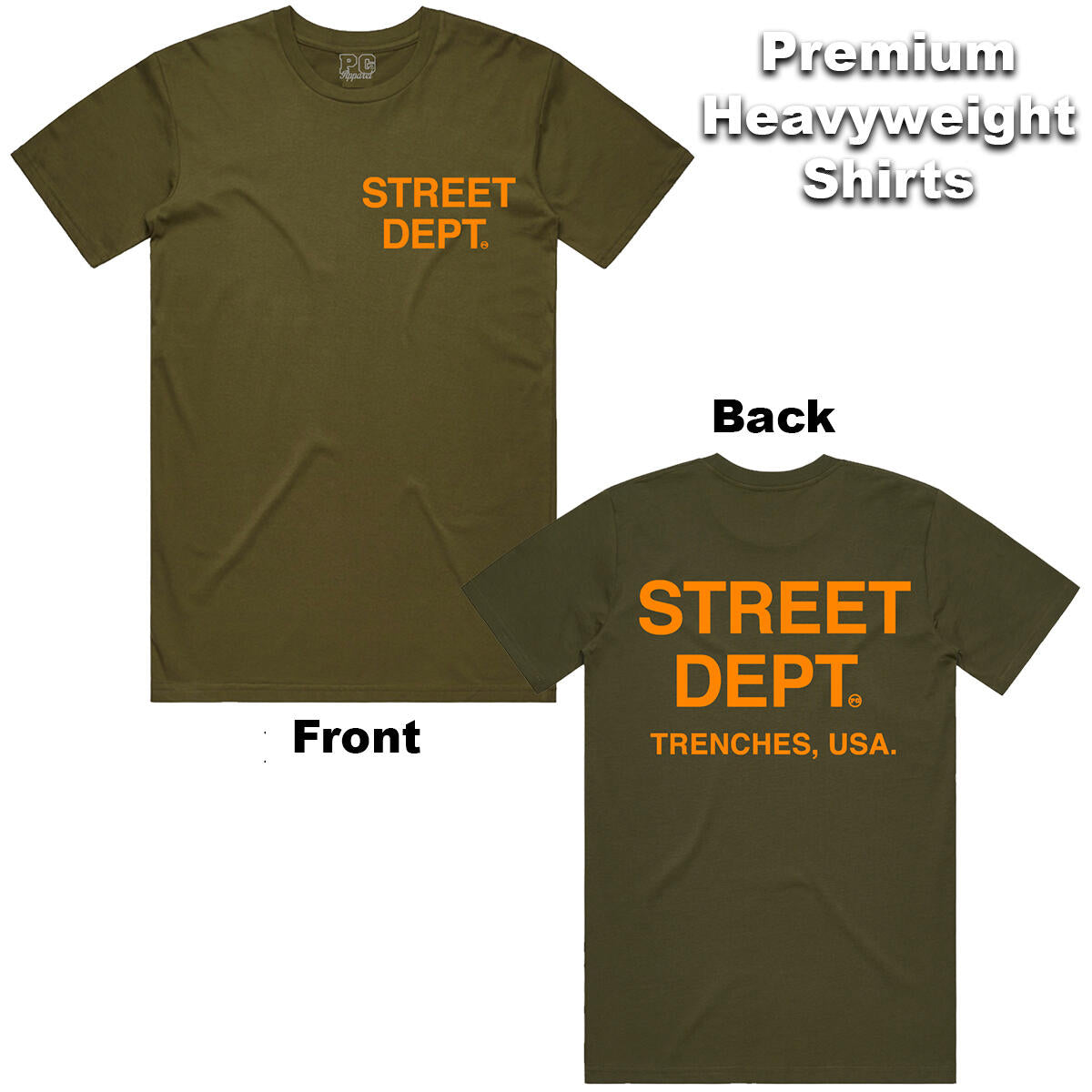 P.G. STREET DEPT (OLIVE AND ORANGE) image 0