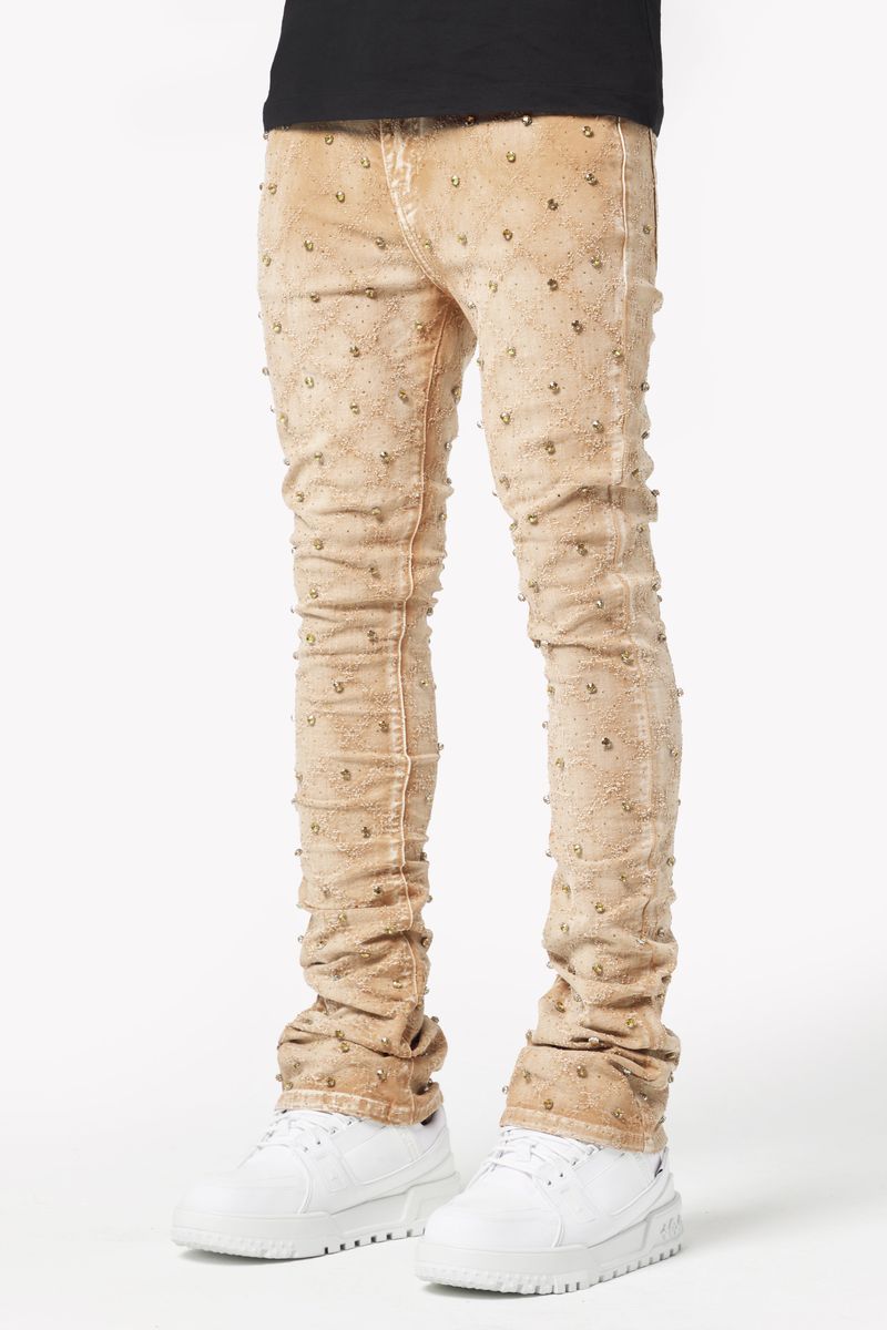 Guapi intage Khaki Embellished Denim image 2