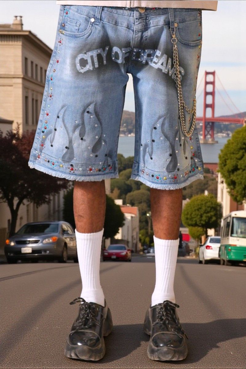 Dreams Embellished Double Waist Jorts