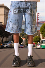 Dreams Embellished Double Waist Jorts