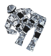 Camo Print Hoodie & Pant Set Light Black image 0