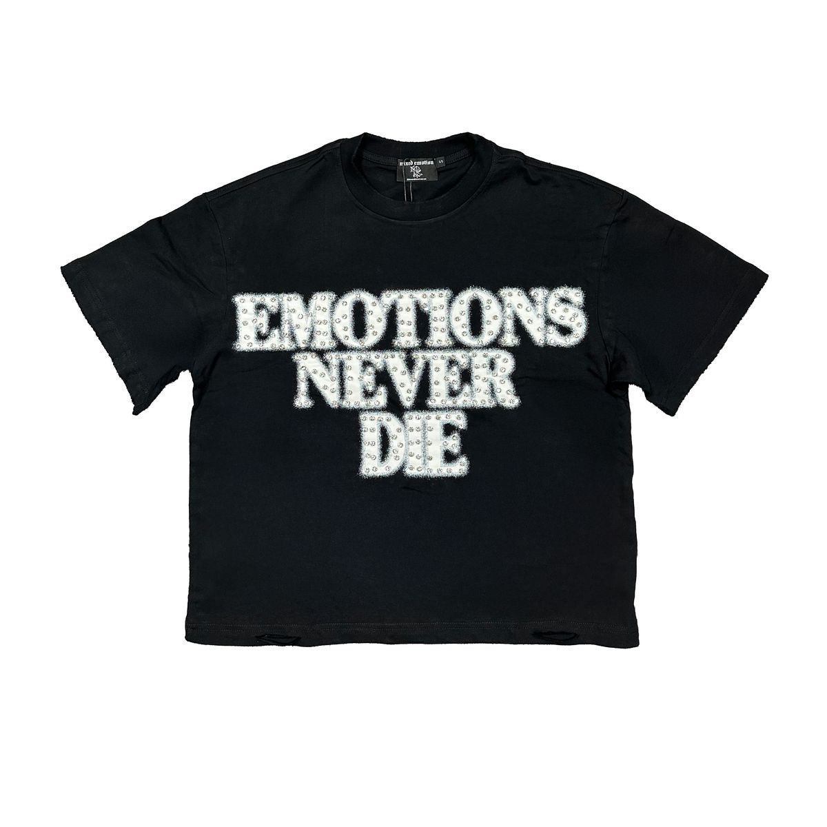White ‘End’ Rhinestone Tee (White ‘End’ Rhinestone Tee) image 0