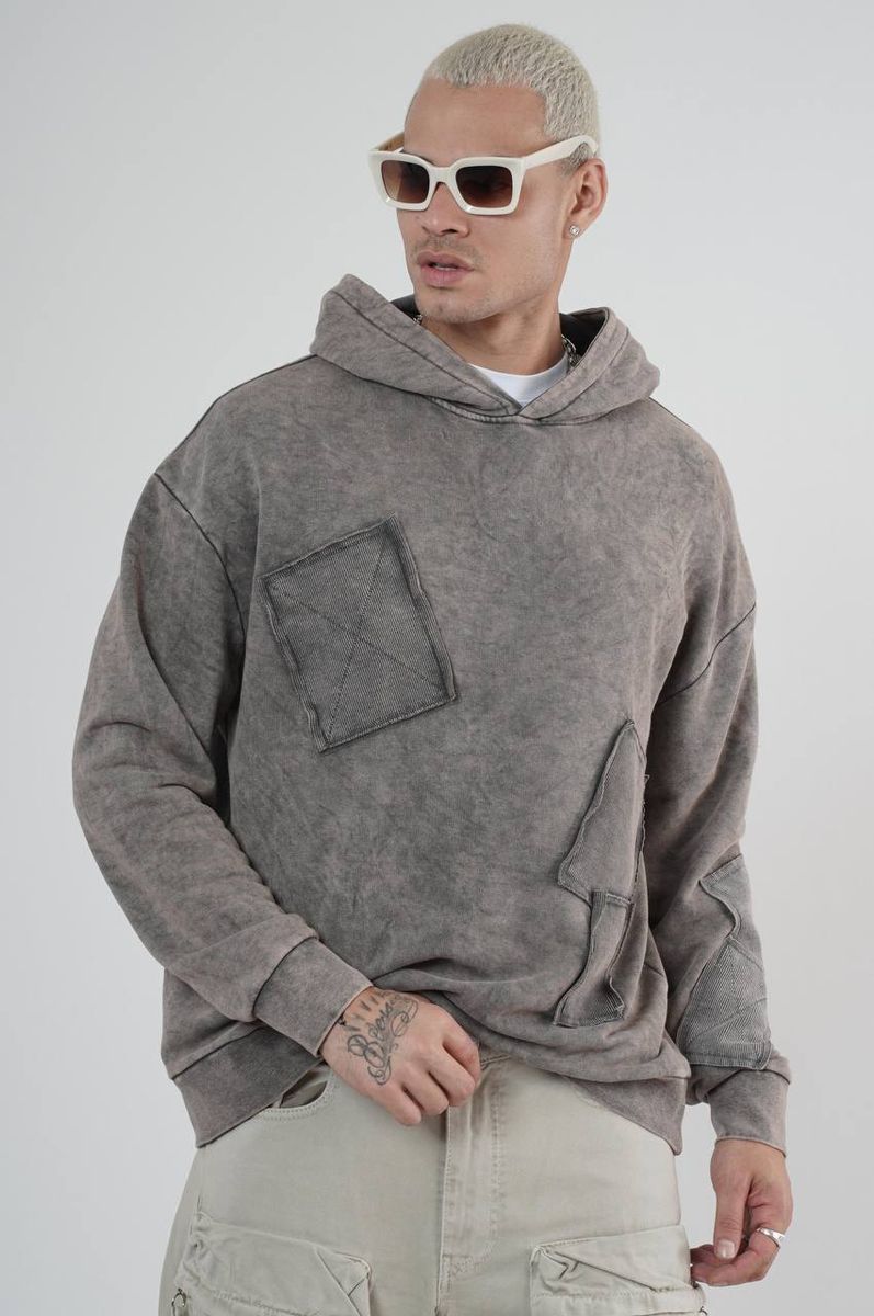 PATCH WASHED HOODIE image 0
