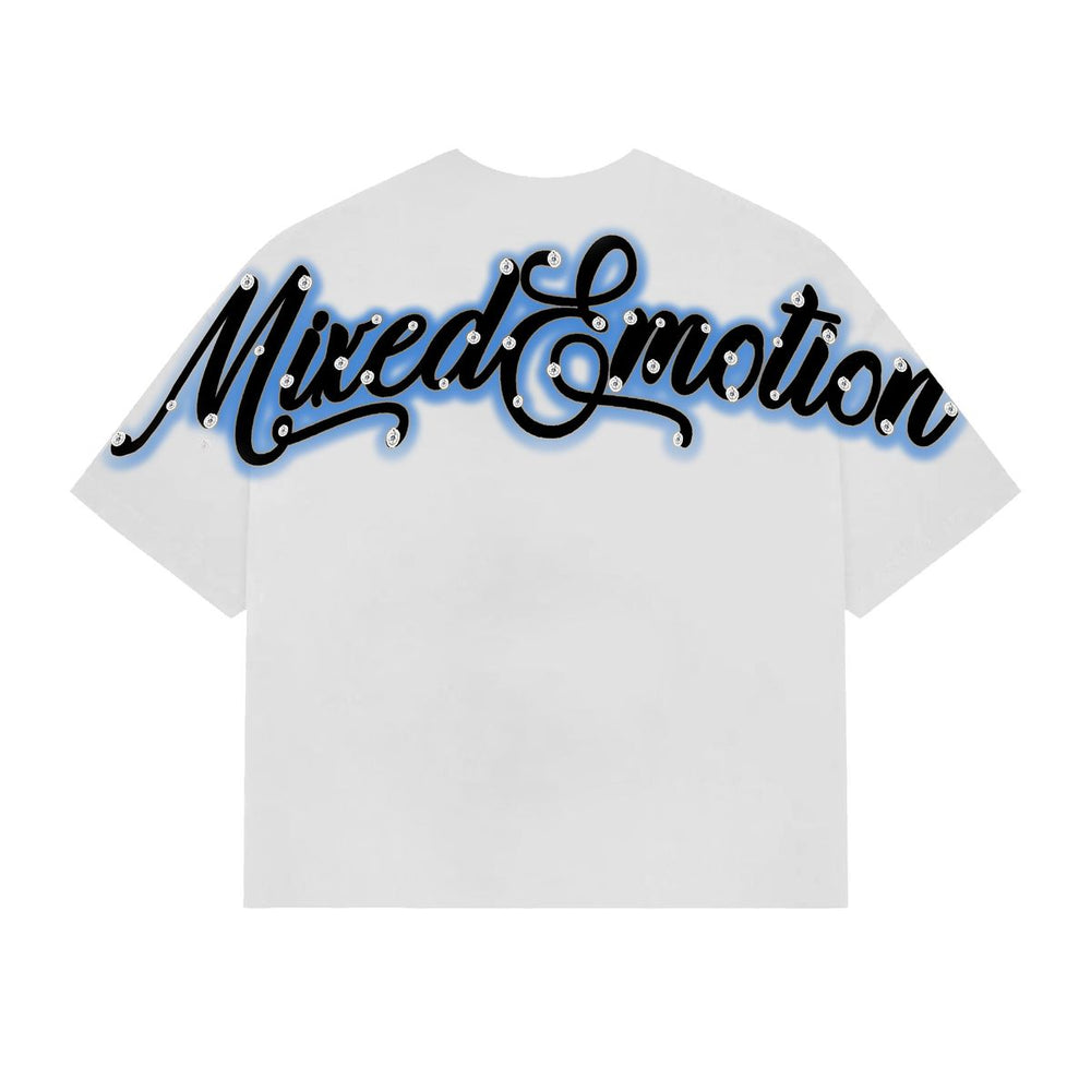 White 'Statue' Cropped Tee image 1