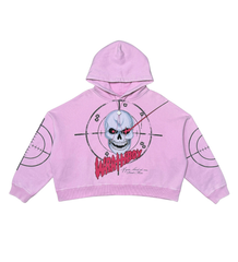 HARD TO KILL SKULL CROPPED HOODIE image 0