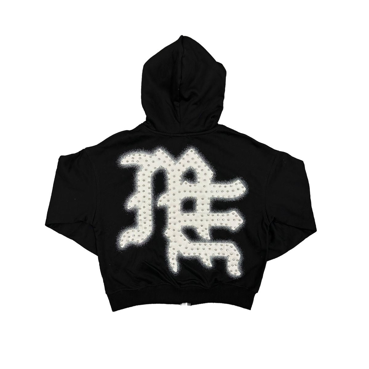 Black ‘End’ Rhinestone hoodie image 1