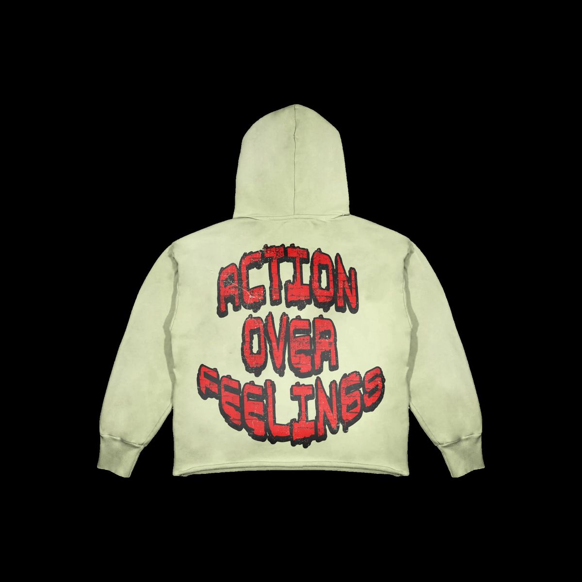 Motion studios hoodie cream and red image 1