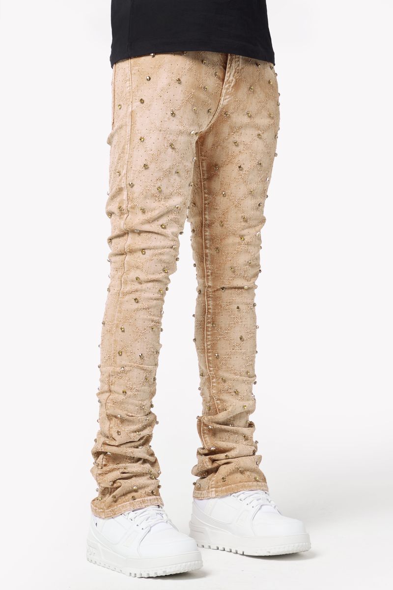 Guapi intage Khaki Embellished Denim image 1