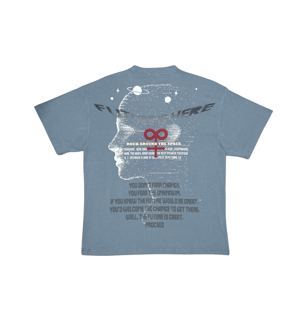 FUTURE IS HERE TEE GREY image 1