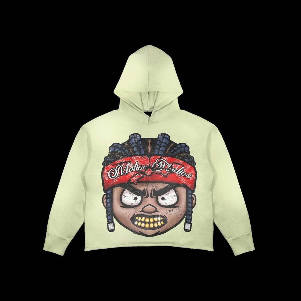 Motion studios hoodie cream and red image 0